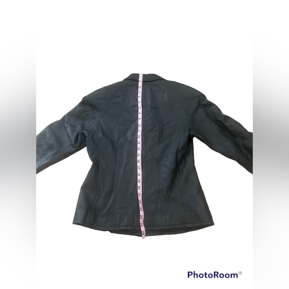 Vintage Tannery West SOFT Black LEATHER Biker Moto Jacket Sz S EUC - Picture 12 of 17
